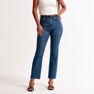 Abercrombie & Fitch Curve Love Ultra High Rise Ankle Straight Jean Women’s 28 6L